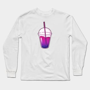 Bisexual Flag Bubble Tea Long Sleeve T-Shirt